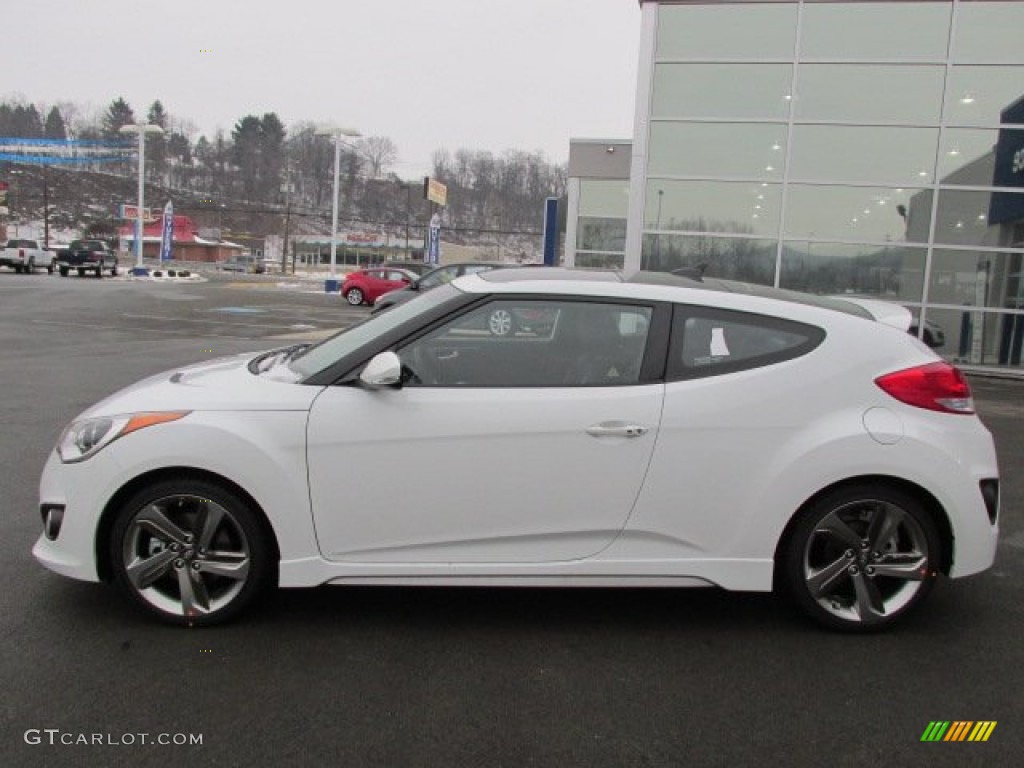 Century White 2013 Hyundai Veloster Turbo Exterior Photo #75600104