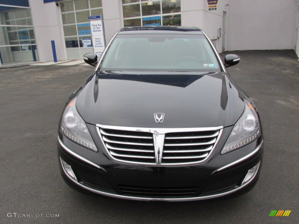 Black Noir Pearl 2013 Hyundai Equus Signature Exterior Photo #75600301