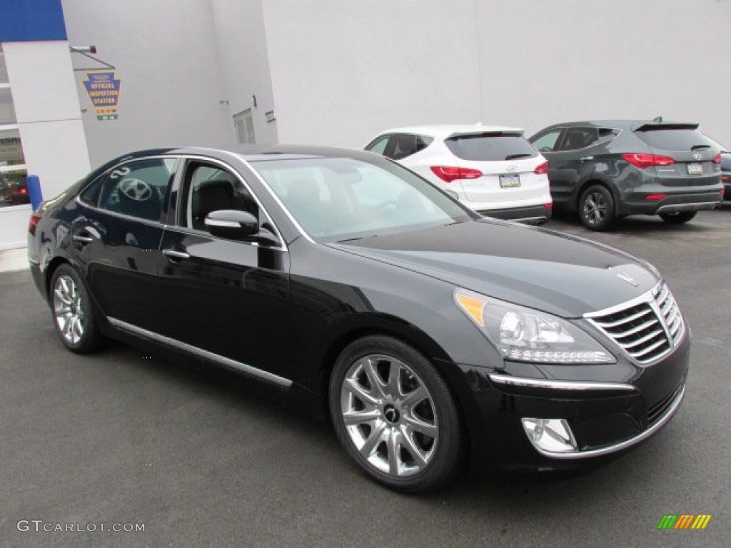 Black Noir Pearl 2013 Hyundai Equus Signature Exterior Photo #75600320