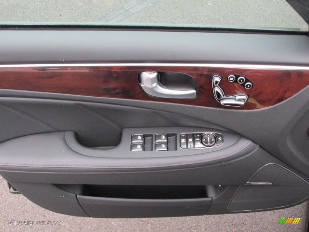 2013 Hyundai Equus Signature Jet Black Door Panel Photo #75600404