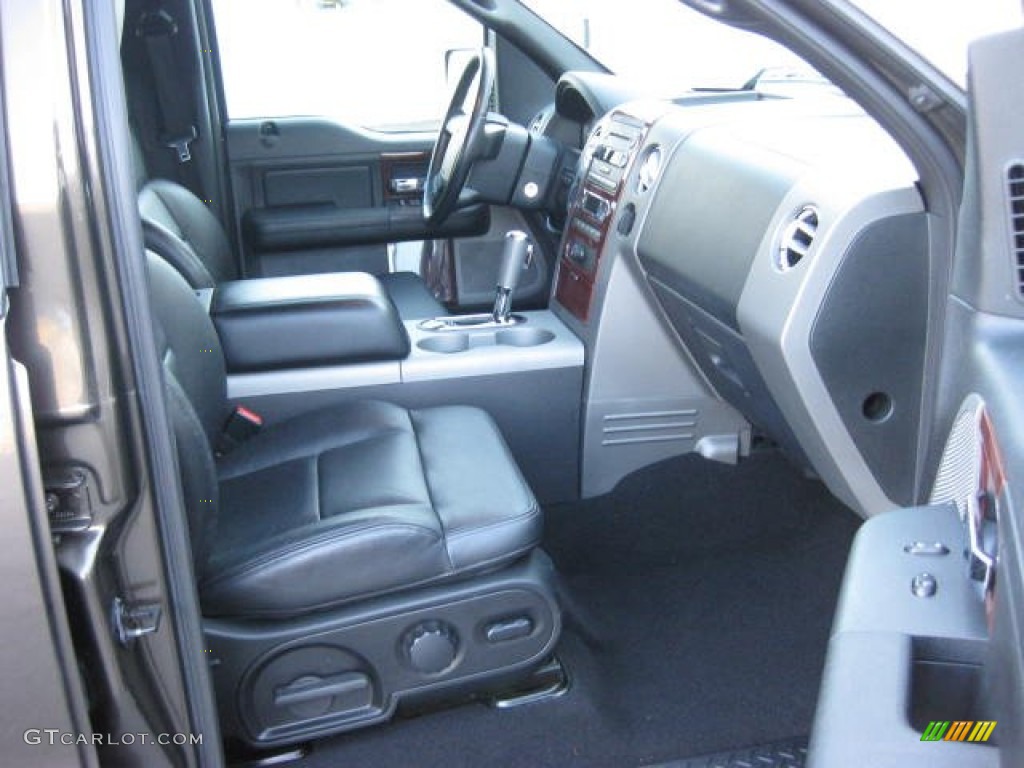 Black Interior 2008 Ford F150 Lariat SuperCrew 4x4 Photo #75600459