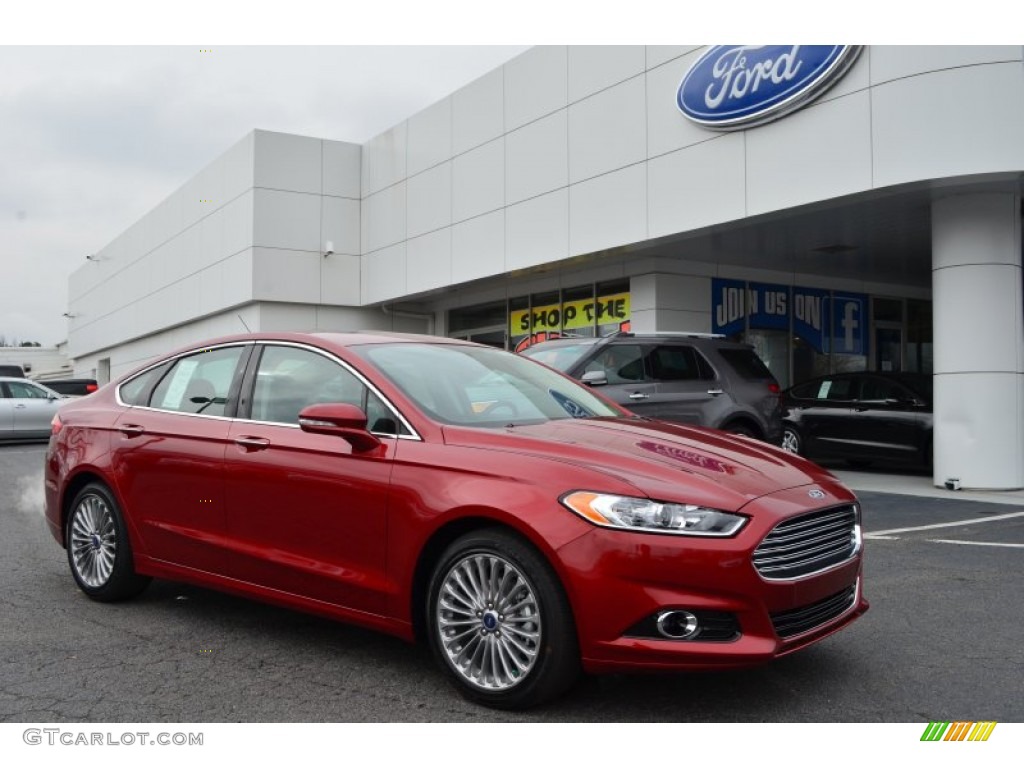 Ruby Red Metallic 2013 Ford Fusion Titanium Exterior Photo #75600740