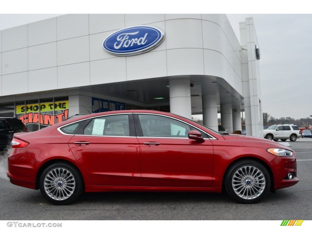 Ruby Red Metallic 2013 Ford Fusion Titanium Exterior Photo #75600758