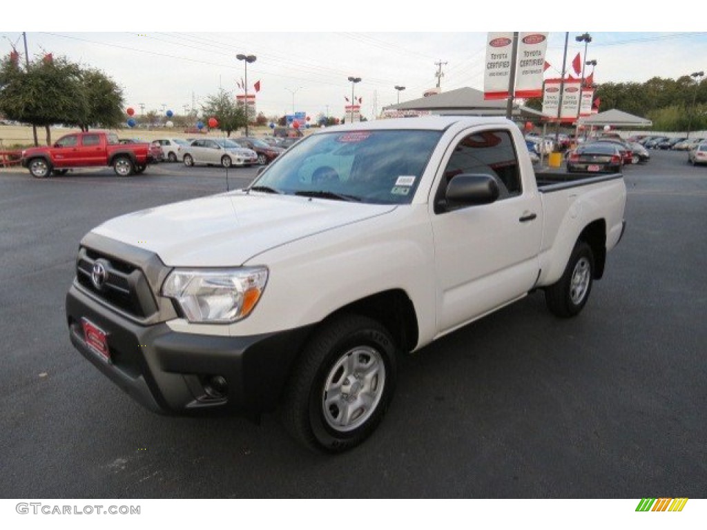 2012 Tacoma Regular Cab - Super White / Graphite photo #3