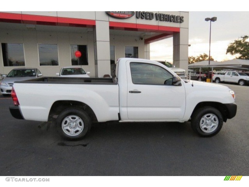 2012 Tacoma Regular Cab - Super White / Graphite photo #8