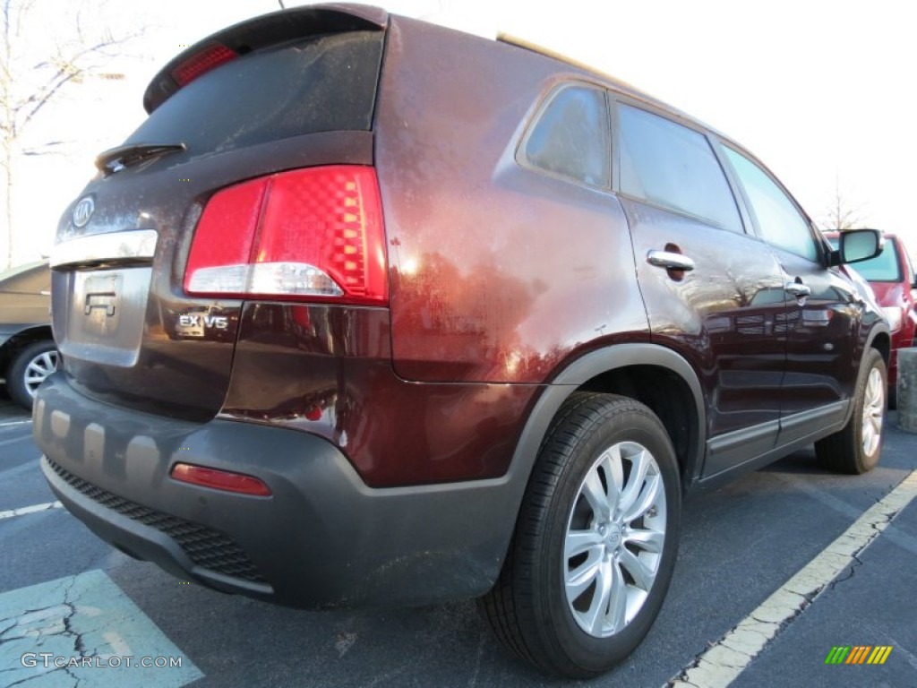 2011 Sorento EX V6 - Dark Cherry / Beige photo #3