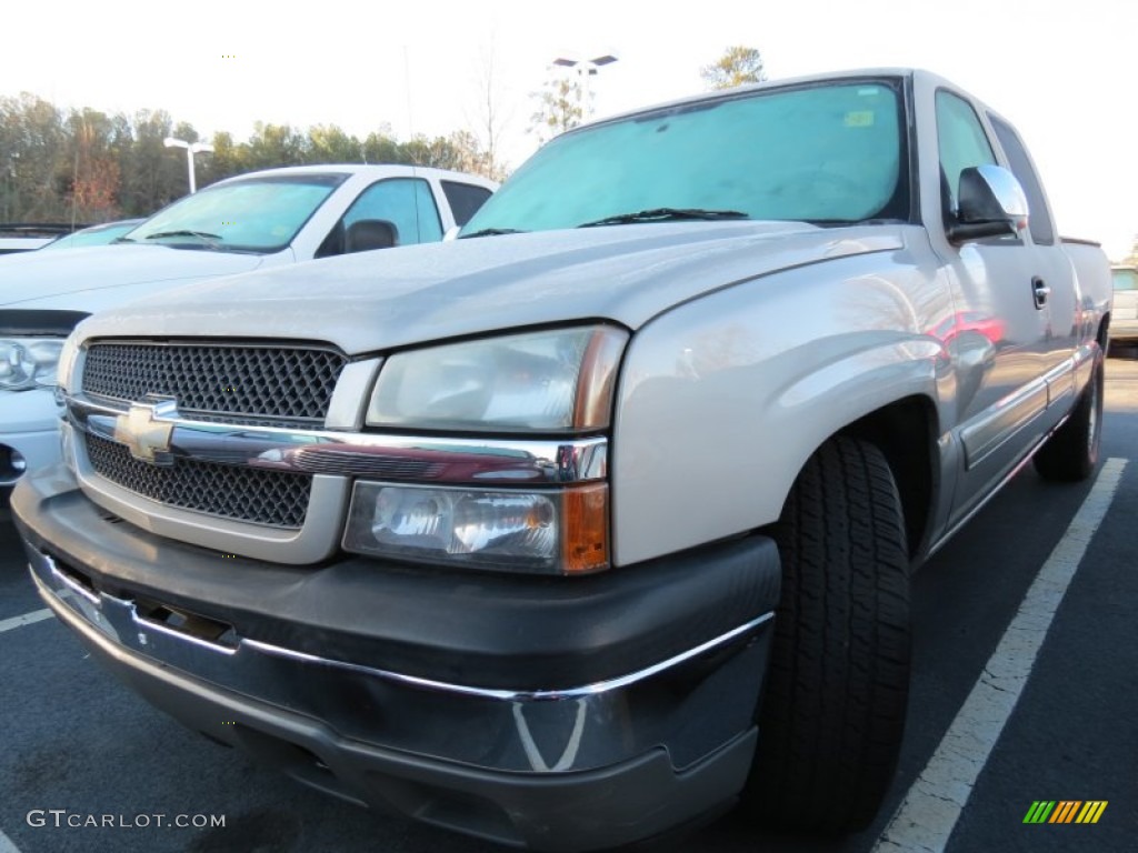 2005 Silverado 1500 LS Extended Cab - Silver Birch Metallic / Dark Charcoal photo #2