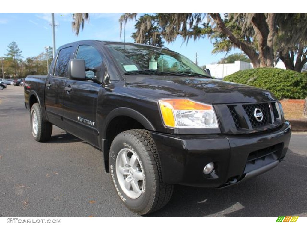 Galaxy Black 2012 Nissan Titan Pro-4X Crew Cab 4x4 Exterior Photo #75602864