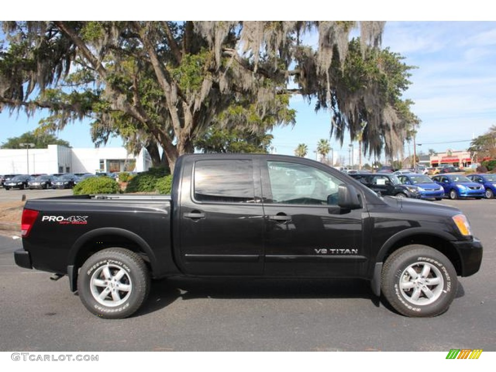 Galaxy Black 2012 Nissan Titan Pro-4X Crew Cab 4x4 Exterior Photo #75602882