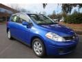 2012 Metallic Blue Nissan Versa 1.8 S Hatchback  photo #1