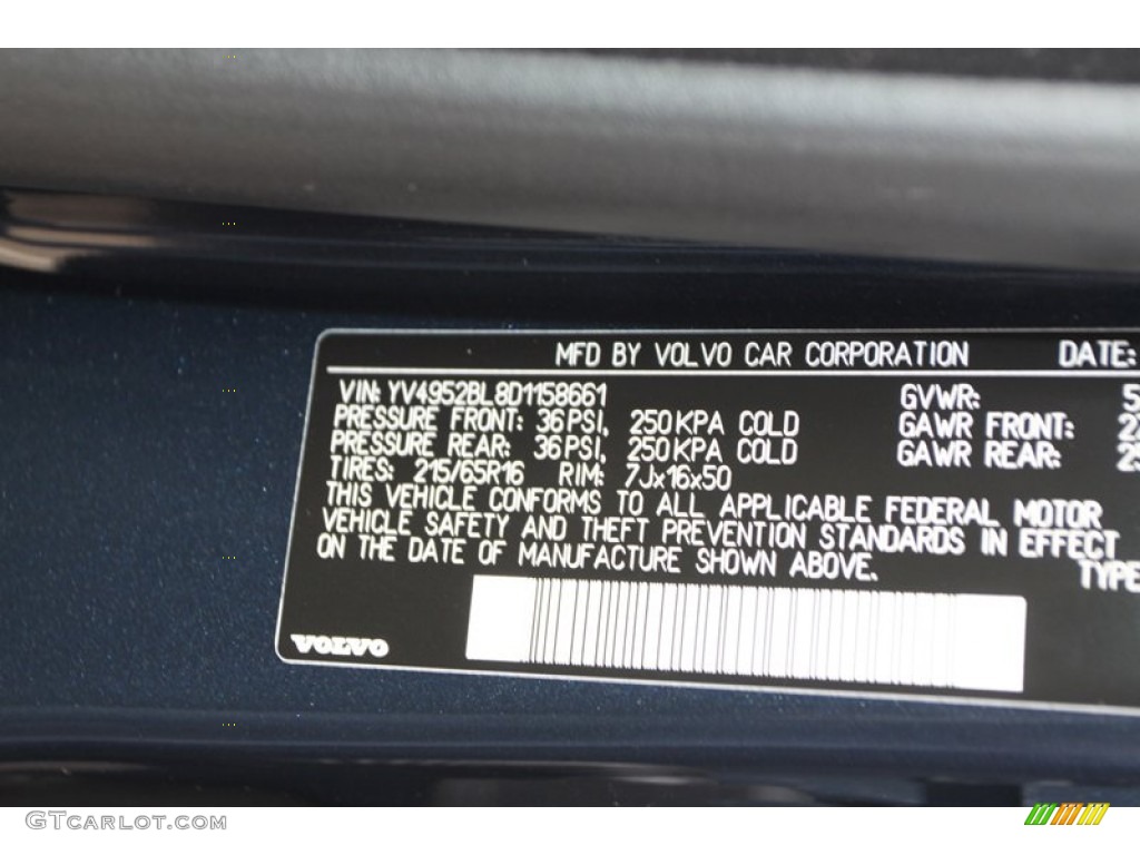 2013 XC70 3.2 - Caspian Blue Metallic / Off Black photo #32