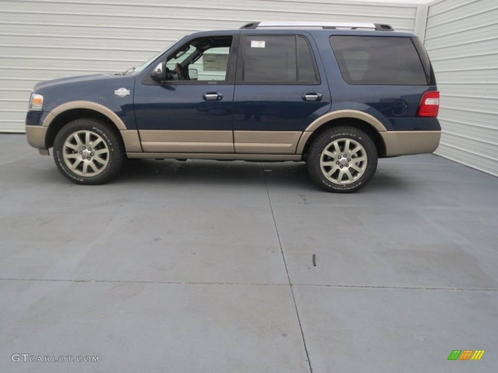 2013 Expedition King Ranch - Blue Jeans / King Ranch Charcoal Black/Chaparral Leather photo #5