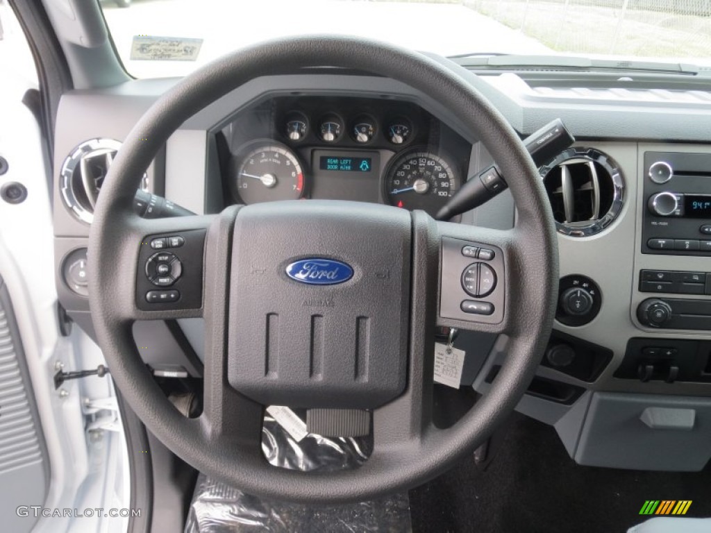 2013 Ford F250 Super Duty XLT Crew Cab 4x4 Steel Steering Wheel Photo #75607970