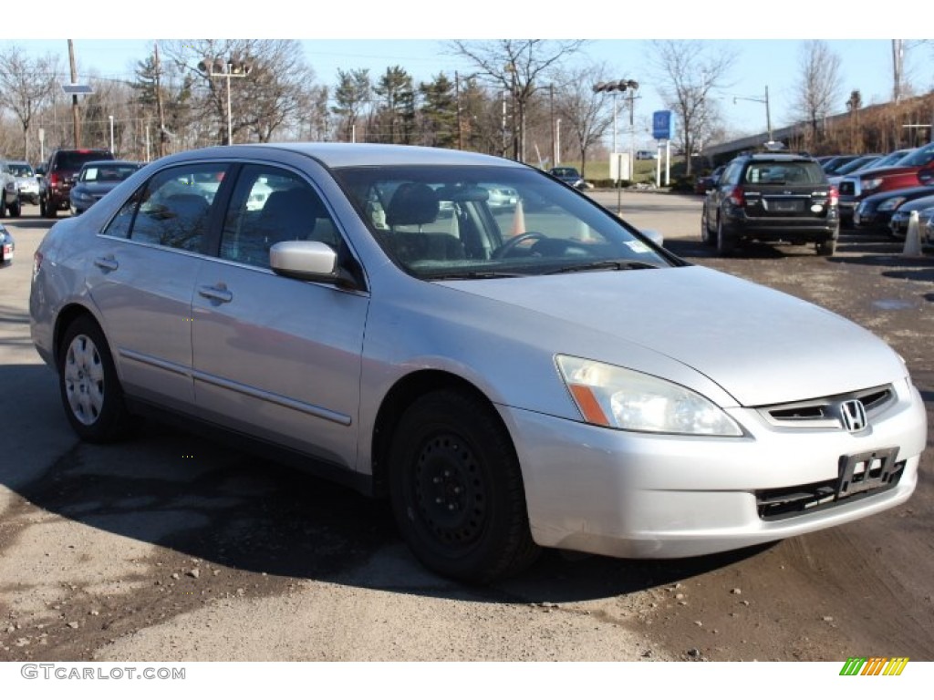 2003 Accord LX V6 Sedan - Satin Silver Metallic / Black photo #3