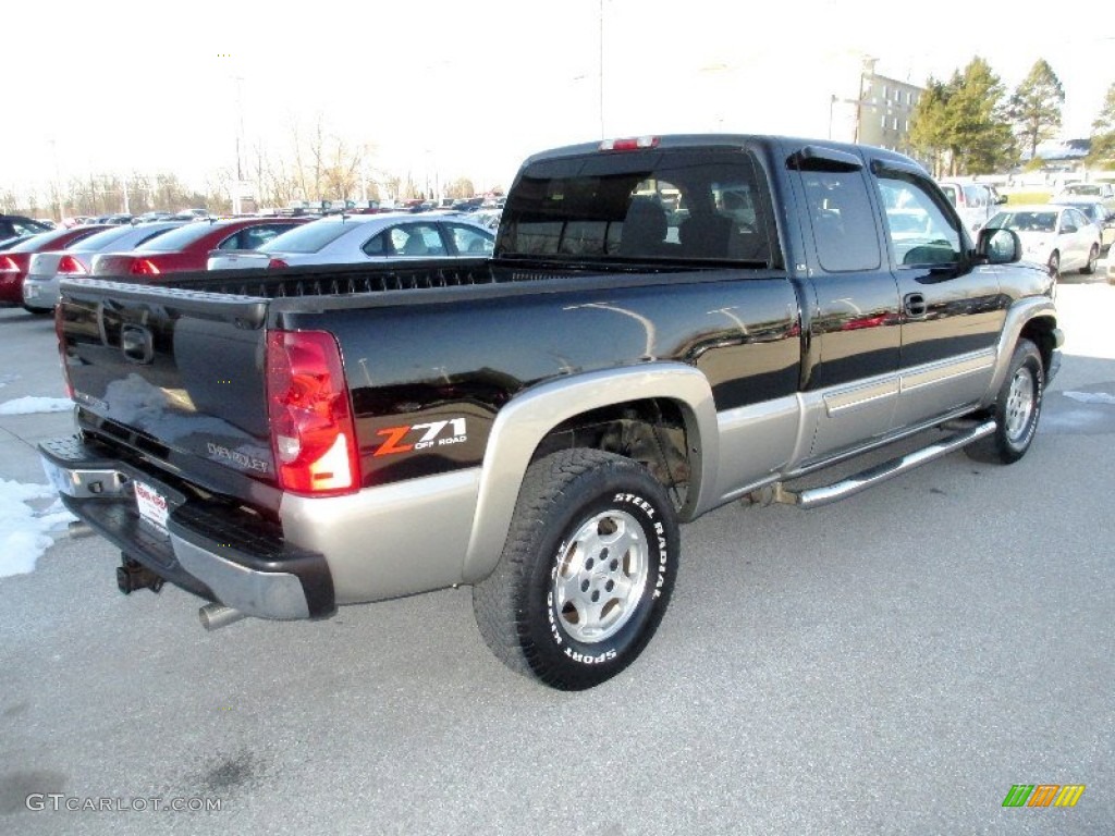 2003 Silverado 1500 Z71 Extended Cab 4x4 - Black / Dark Charcoal photo #11