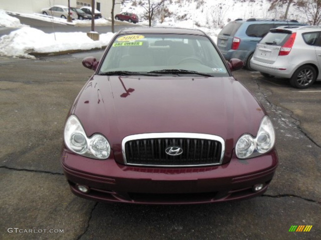 2005 Sonata GL - Ruby Red / Beige photo #3