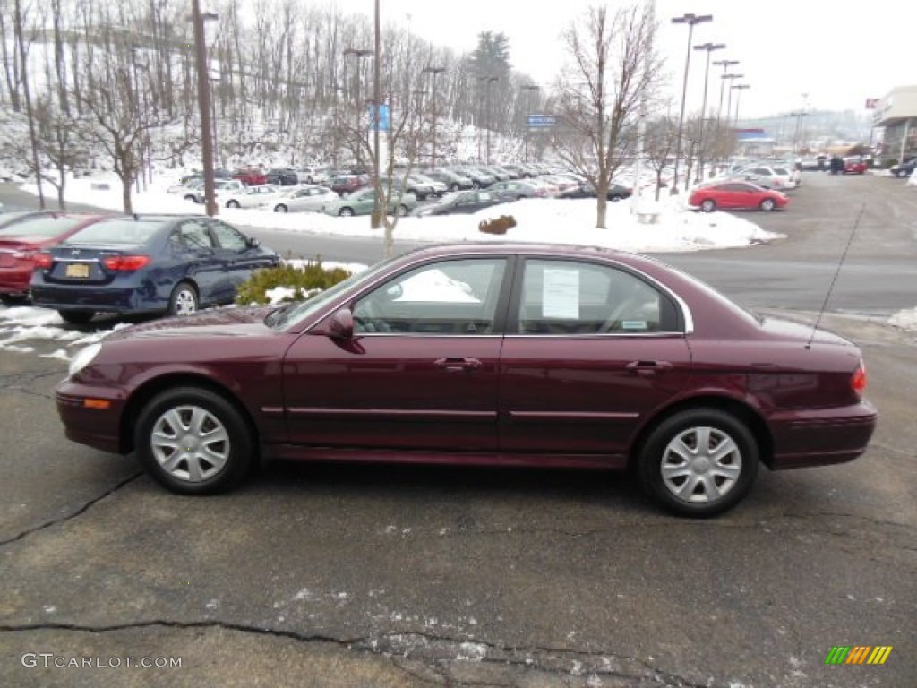 2005 Sonata GL - Ruby Red / Beige photo #5