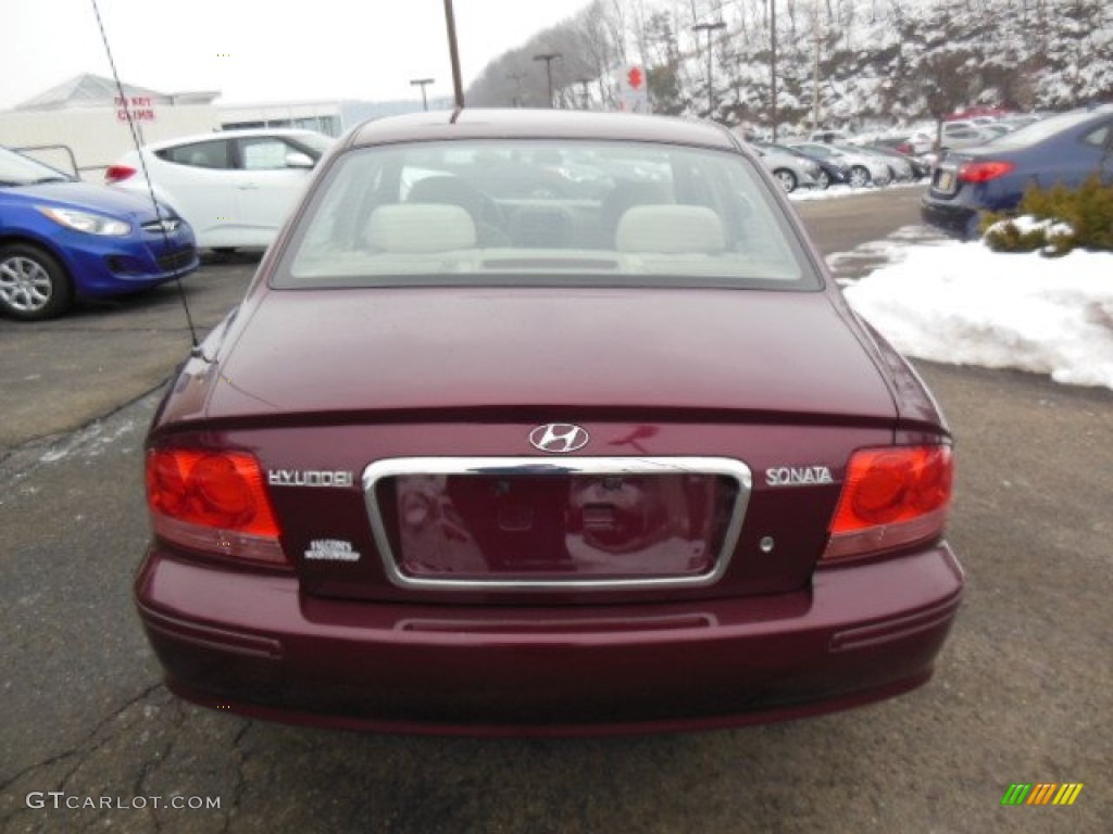 2005 Sonata GL - Ruby Red / Beige photo #7