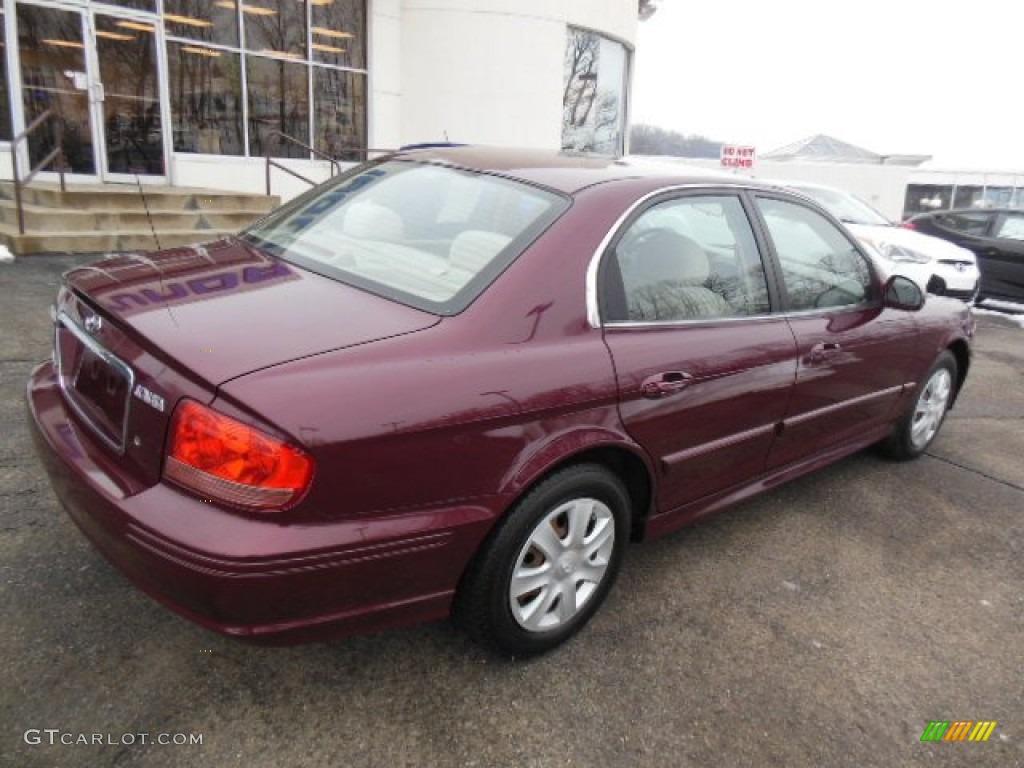 2005 Sonata GL - Ruby Red / Beige photo #8