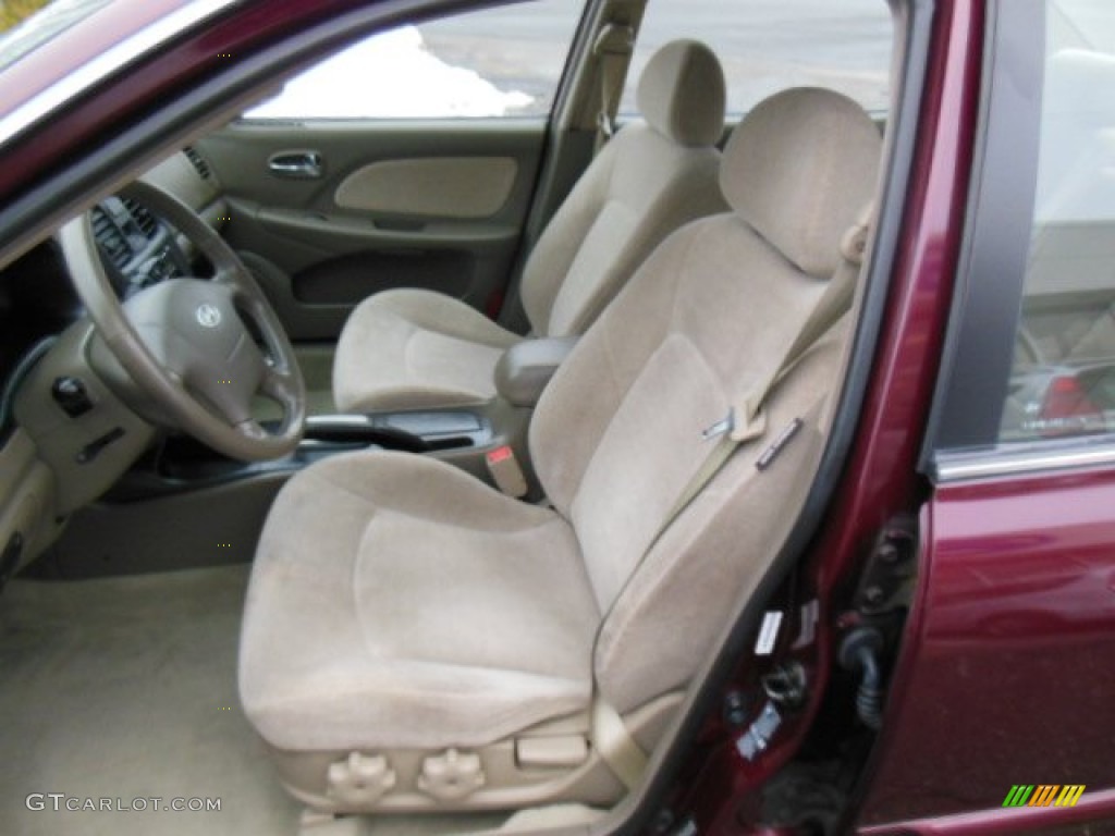 2005 Sonata GL - Ruby Red / Beige photo #11