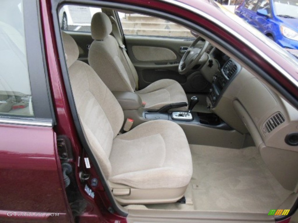 2005 Sonata GL - Ruby Red / Beige photo #16