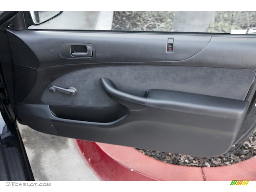 2003 Honda Civic DX Coupe Black Door Panel Photo #75612939