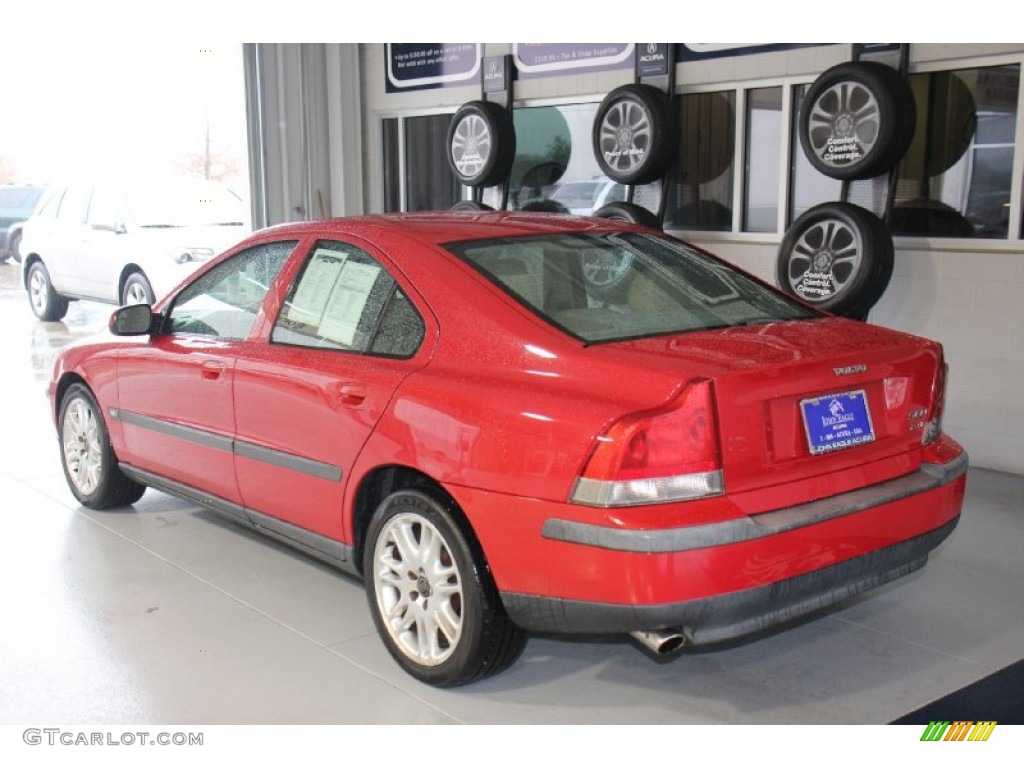 2002 S60 2.4T - Red / Taupe/Light Taupe photo #5