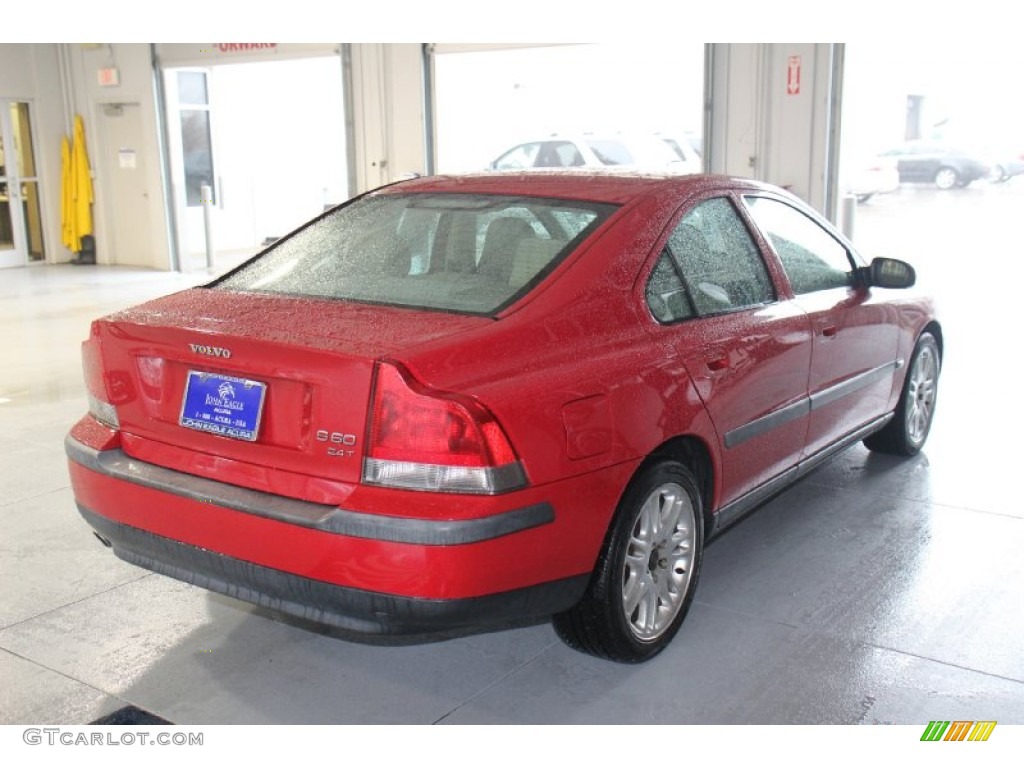 2002 S60 2.4T - Red / Taupe/Light Taupe photo #7