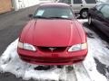 1998 Laser Red Ford Mustang V6 Coupe  photo #2