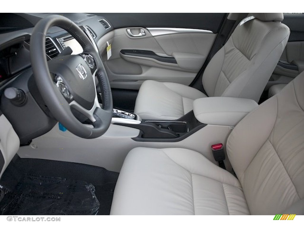 Beige Interior 2013 Honda Civic EX-L Sedan Photo #75614329