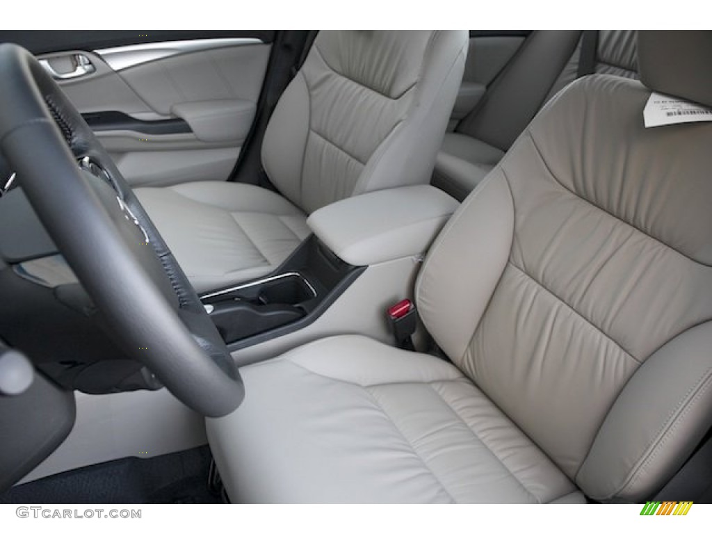 Beige Interior 2013 Honda Civic EX-L Sedan Photo #75614342