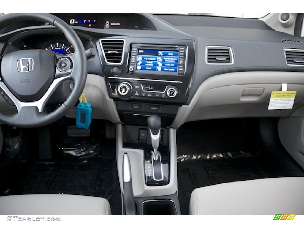 2013 Honda Civic EX-L Sedan Beige Dashboard Photo #75614376
