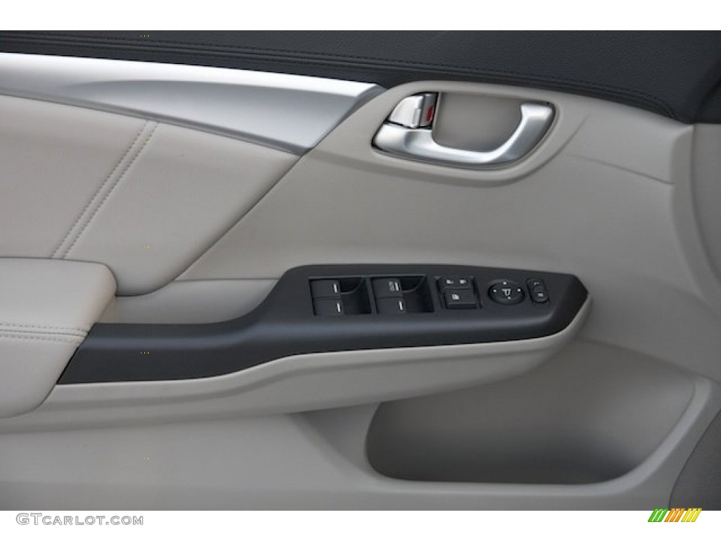 2013 Honda Civic EX-L Sedan Beige Door Panel Photo #75614676