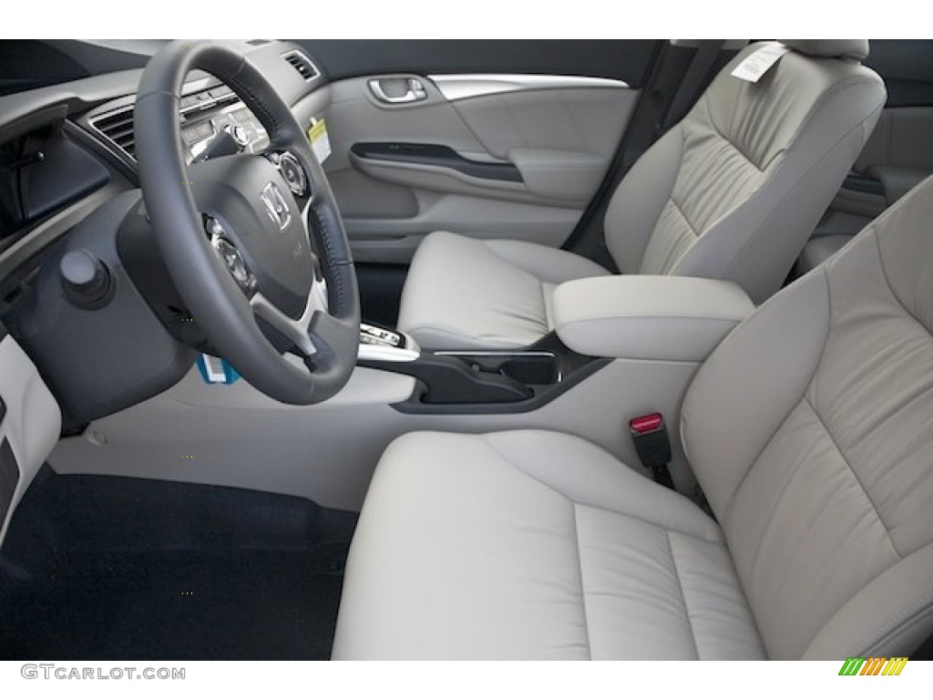 Beige Interior 2013 Honda Civic EX-L Sedan Photo #75614697