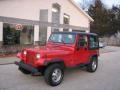 1994 Poppy Red Jeep Wrangler S 4x4 #75612521