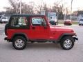 1994 Poppy Red Jeep Wrangler S 4x4  photo #3