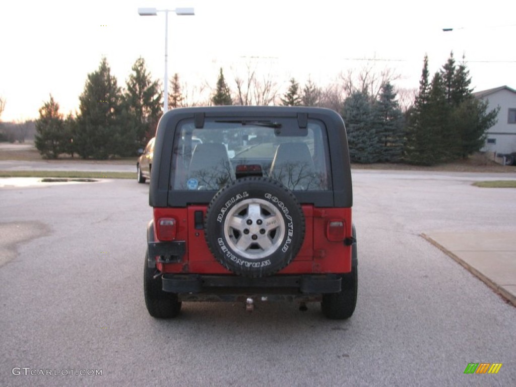 1994 Wrangler S 4x4 - Poppy Red / Black photo #5