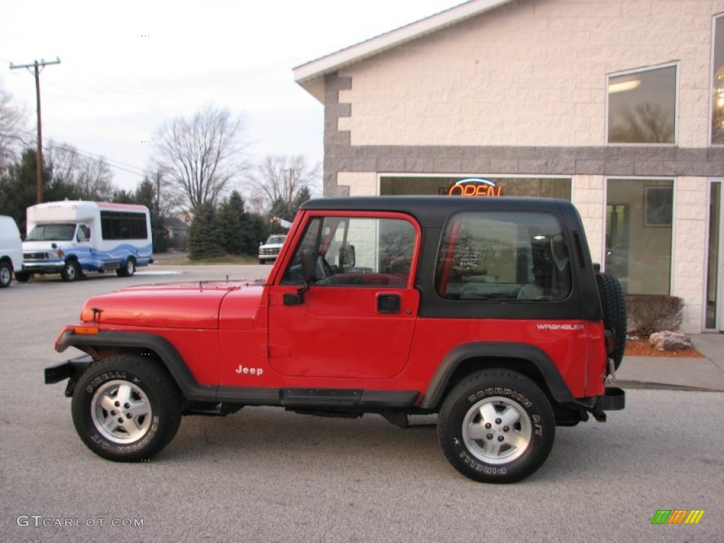1994 Wrangler S 4x4 - Poppy Red / Black photo #7