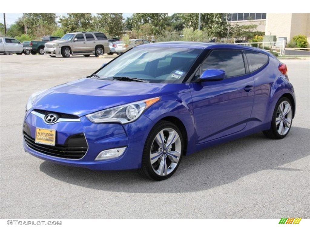 2012 Veloster  - Marathon Blue / Black photo #2