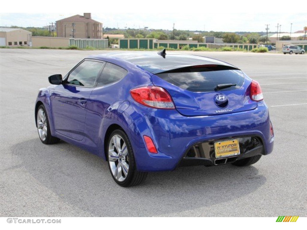 2012 Veloster  - Marathon Blue / Black photo #4