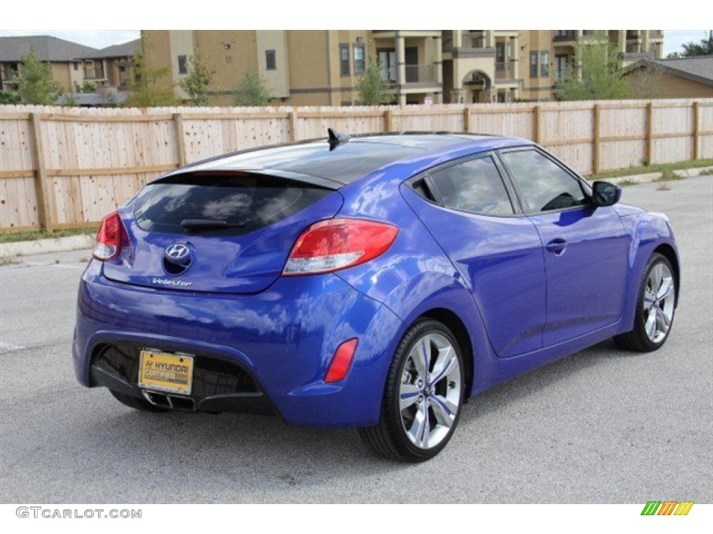 2012 Veloster  - Marathon Blue / Black photo #6