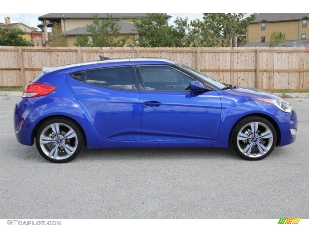 Marathon Blue 2012 Hyundai Veloster Standard Veloster Model Exterior Photo #75617529