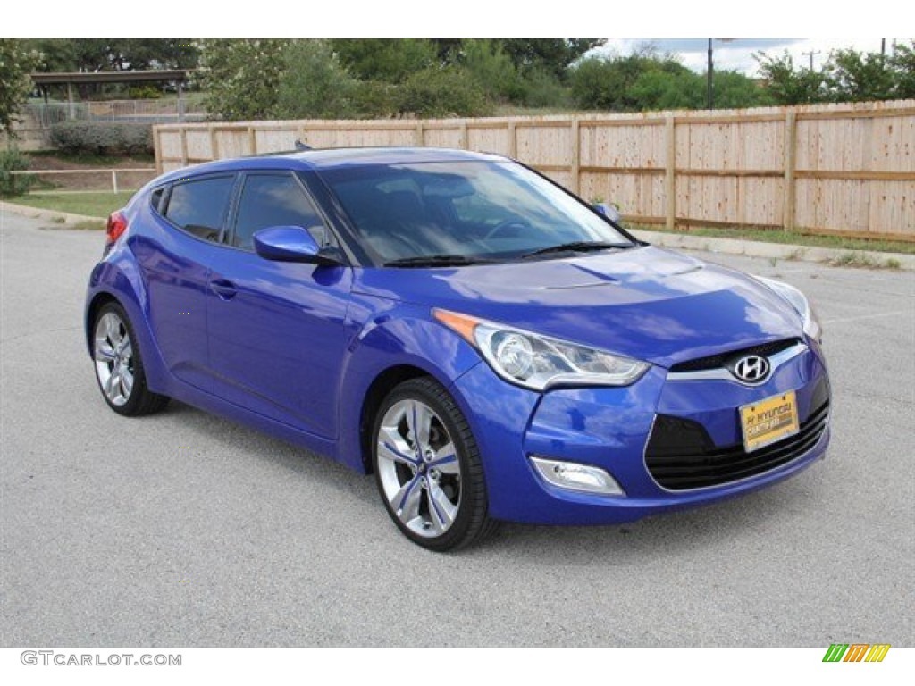 Marathon Blue 2012 Hyundai Veloster Standard Veloster Model Exterior Photo #75617554