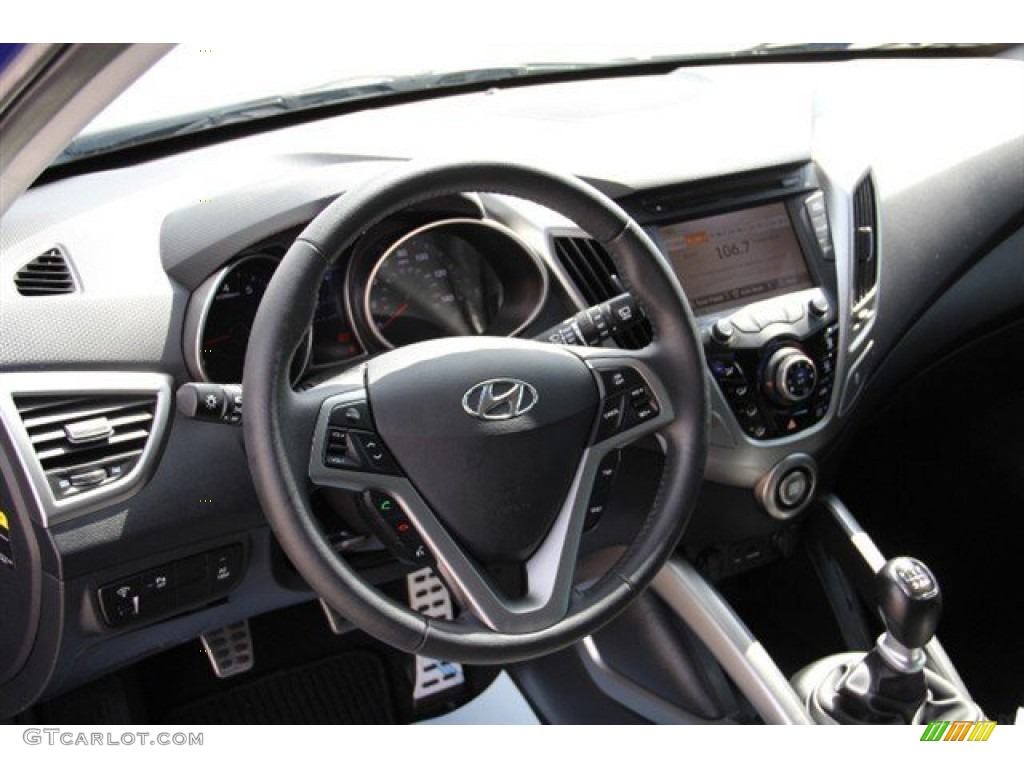 2012 Veloster  - Marathon Blue / Black photo #10