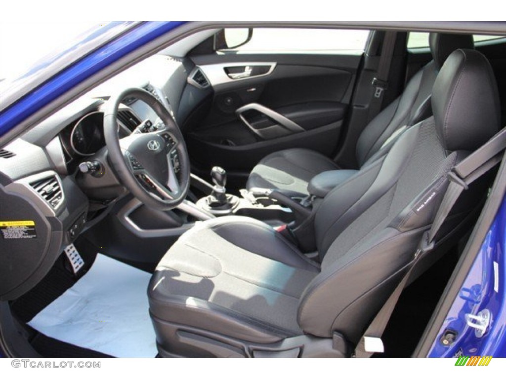 Black Interior 2012 Hyundai Veloster Standard Veloster Model Photo #75617613