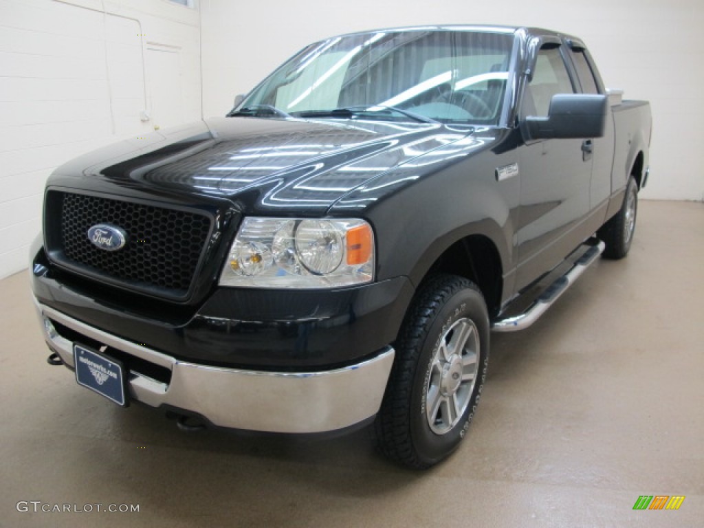 2006 F150 XLT SuperCab 4x4 - Black / Medium/Dark Flint photo #4