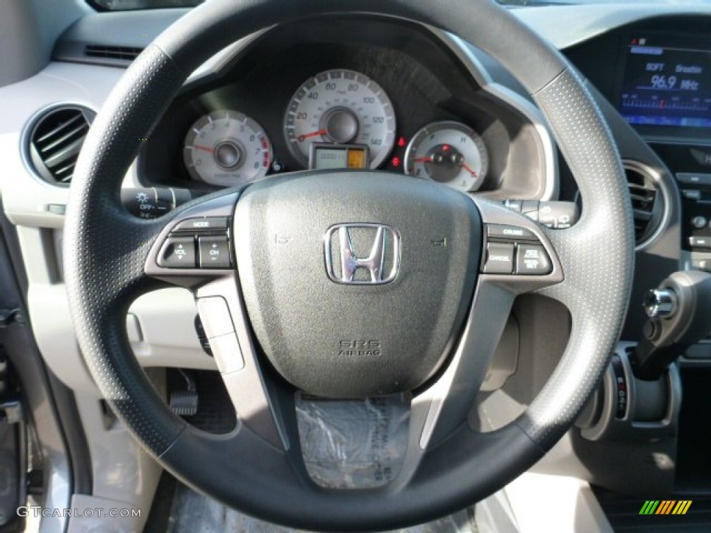 2013 Honda Pilot EX 4WD Gray Steering Wheel Photo #75620775