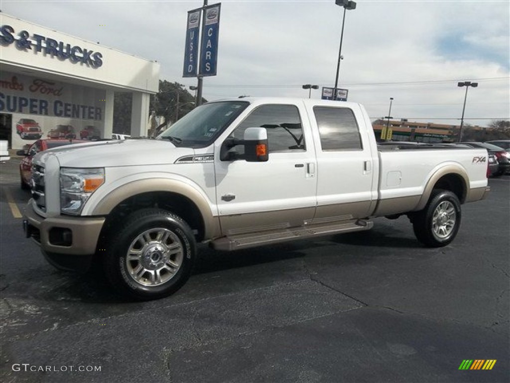 2012 F350 Super Duty King Ranch Crew Cab 4x4 - Oxford White / Chaparral Leather photo #5
