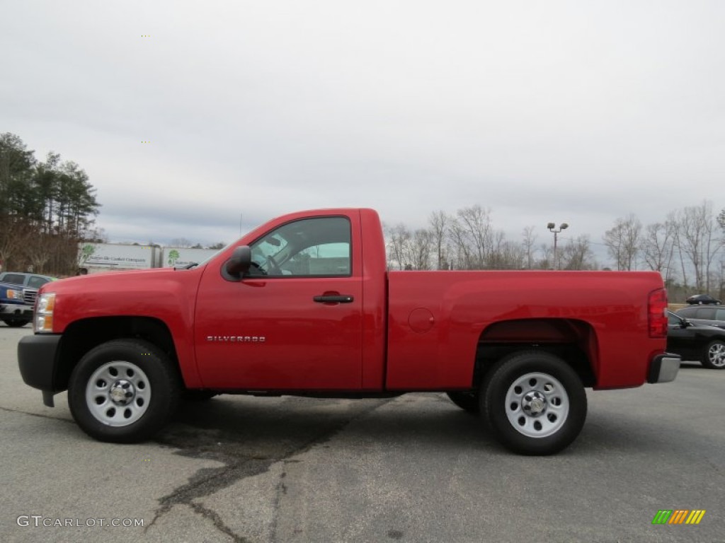 Victory Red 2013 Chevrolet Silverado 1500 Work Truck Regular Cab Exterior Photo #75621630