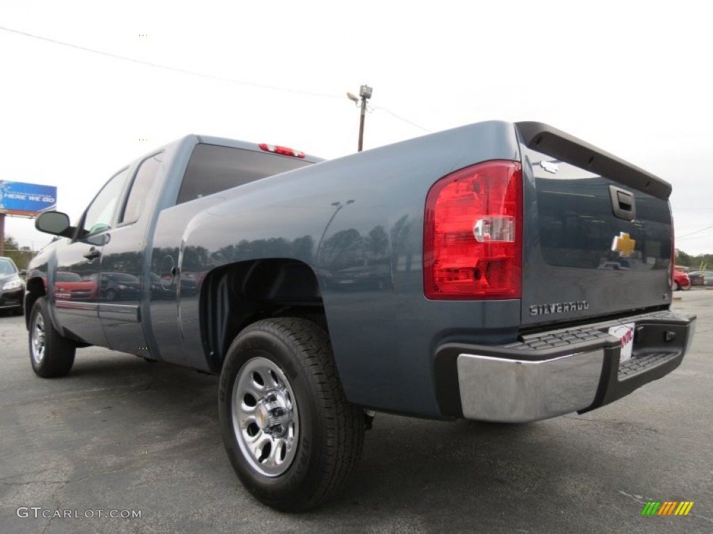 2013 Silverado 1500 LS Extended Cab - Blue Granite Metallic / Dark Titanium photo #5